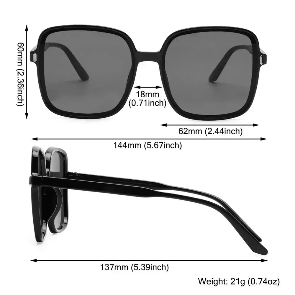 Leopard Square Oversized Sunglasses