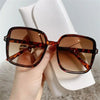 Leopard Square Oversized Sunglasses